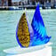獨家 - 帆船 - 帶 Murrine 和銀 - 雕塑 - Original Murano Glass OMG