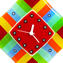 Montre Pendule Arc-en-Ciel - Horloge Murale - Verre Original de Murano OMG