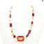 Collar Riga - Rojo - Cristal de Murano original OMG