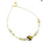 Collar - Piedra de oro - Cristal de Murano original OMG