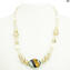 Necklace - Gold Stone - Original Murano Glass OMG