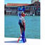 Sculpture Lovers - OneLove - Bleu orange rouge jaune - Verre Original de Murano OMG