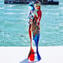 Lovers Sculpture - OneLove - Blue orange red yellow- Original Murano Glass OMG 