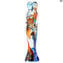 Sculpture Lovers - OneLove - Bleu orange rouge jaune - Verre Original de Murano OMG