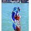 Sculpture Lovers - OneLove - Bleu orange rouge jaune - Verre Original de Murano OMG