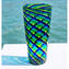 Vaso spirale con Canne Pezzato in vetro di Murano originale soffiato
