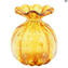 مزهرية صغيرة من فاشون الستينيات - العنبر - زجاج مورانو الأصلي OMG®