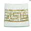 Plate Corfu - 金色和白色 - Original Murano Glass OMG