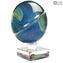 Saturno-カルセドニーの彫刻-オリジナルのMuranoGlass OMG