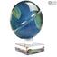 Saturno - Scultpure em Calcedônia - Original Murano Glass OMG