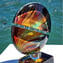 Saturno - Scultpure en Calcédoine - Verre de Murano Original OMG