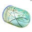 Lampe de table - bleu clair et argent - Original Murano Glass OMG