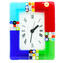Relógio de parede de pêndulo - Murrina multicolorido - Vidro Murano Original OMG