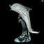 Delfino su onda - Scultura - Vetro di Murano Original OMG
