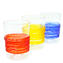 Ensemble de verres à bandes colorées - Original Murano Glass OMG