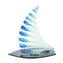 Sail boat - One piece - Original Murano glass OMG