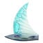 قارب شراعي - قطعة واحدة - زجاج مورانو الأصلي OMG