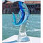 Requin sur vague - Sculpture - Verre original de Murano OMG