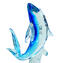 Requin sur vague - Sculpture - Verre original de Murano OMG