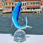 Shark on base - Sculpture - Original Murano glass OMG