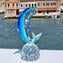 Delfin auf Sockel - Skulptur - Original Muranoglas OMG