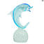 Delfín en base - Escultura - Cristal de Murano original OMG