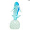Delfín en base - Escultura - Cristal de Murano original OMG