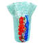 花瓶 レインボー - ターコイズ - オリジナルムラノガラス OMG