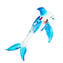 Delfino con pesce - Vetro di Murano Originale OMG
