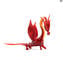 Dragón rojo - Cristal de Murano original OMG