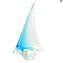 帆船 - 淺藍色 - Original Murano Glass OMG