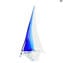 Sail Boat - Blue - Original Murano Glass OMG 