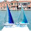 Velero - Azul - Cristal de Murano original OMG