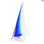 Sail Boat - Blue - Original Murano Glass OMG 