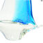 Veleiro Gravado - azul claro - Vidro de Murano Original OMG