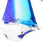 Engraved Sail Boat - Blue - Original Murano Glass OMG 