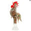 Rooster - Glass Sculpture - Original Murano Glass OMG