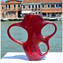 Vaso Ansa rosso - Vetro di Murano
