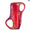 Vase Ansa iridized Red - Original Murano Glass OMG