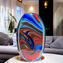 花瓶プロヴァンス - ブルーとレッド - オリジナル ムラーノ ガラス OMG