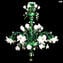 Lampadario Veneziano - Rosetto Bucolico verde - Vetro di Murano originale