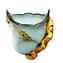 花瓶 Lava - Fume Amber - 大號 - Sommerso - Original Murano Glass OMG