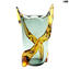 花瓶溶岩 - フュームアンバー - 高さ - Sommerso - オリジナル ムラーノ ガラス OMG