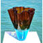 Vaso de flor soprado - Incalmo - Vidro Murano original OMG