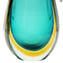 花瓶ツバメ - ライトブルー アンバー ソンメルソ - オリジナル ムラーノ ガラス OMG