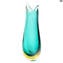 Vase Swallow - Lightblue Amber Sommerso - زجاج مورانو الأصلي OMG