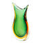Florero Swallow - Green Amber Sommerso - Cristal de Murano original OMG