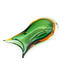 Vase Swallow - Green Amber Sommerso - زجاج مورانو الأصلي OMG