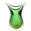 Vase Swallow - Green Amber Sommerso - زجاج مورانو الأصلي OMG