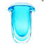 صدفة مزهرية - أزرق فاتح - سومرسو - زجاج مورانو الأصلي OMG